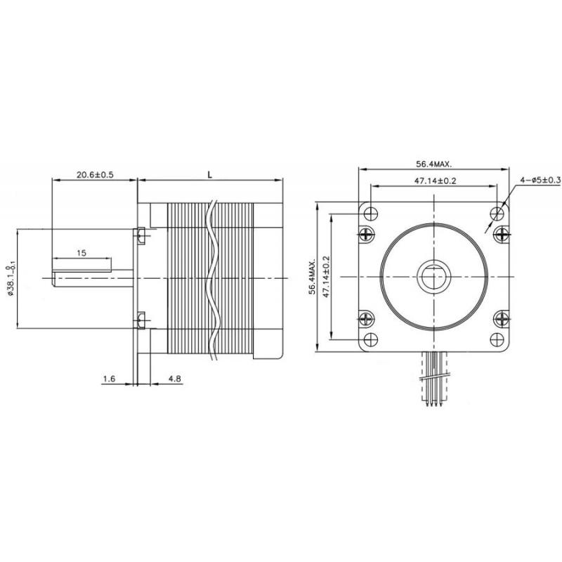 Nema 23 Schrittmotor 2.8A 1.17Nm