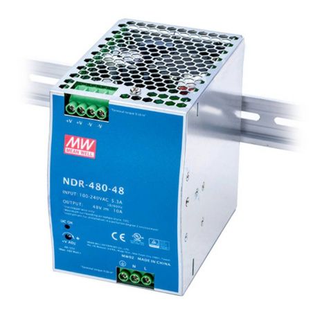 Meanwell NDR-480 Schaltnetzteil Hutschiene 48VDC 