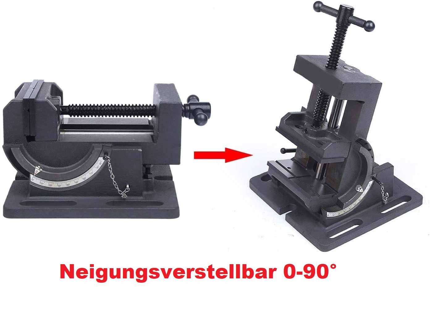 100mm Präzisions-Maschinenschraubstock Neigungsverstellbar 0-90°