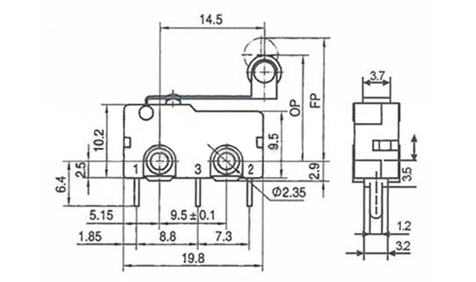 Endschalter Teilesatz KW12-3 für LEADX Serie