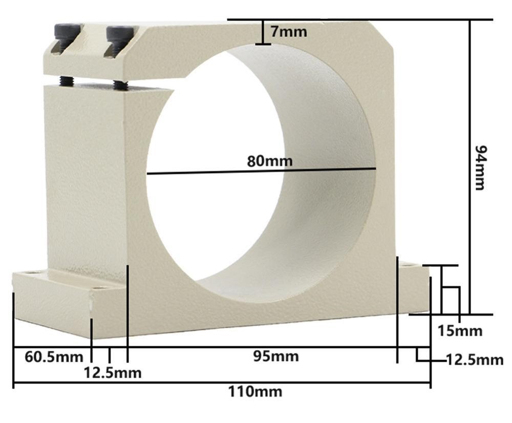 ZEETEQ universelle Spindelhalterung 80mm