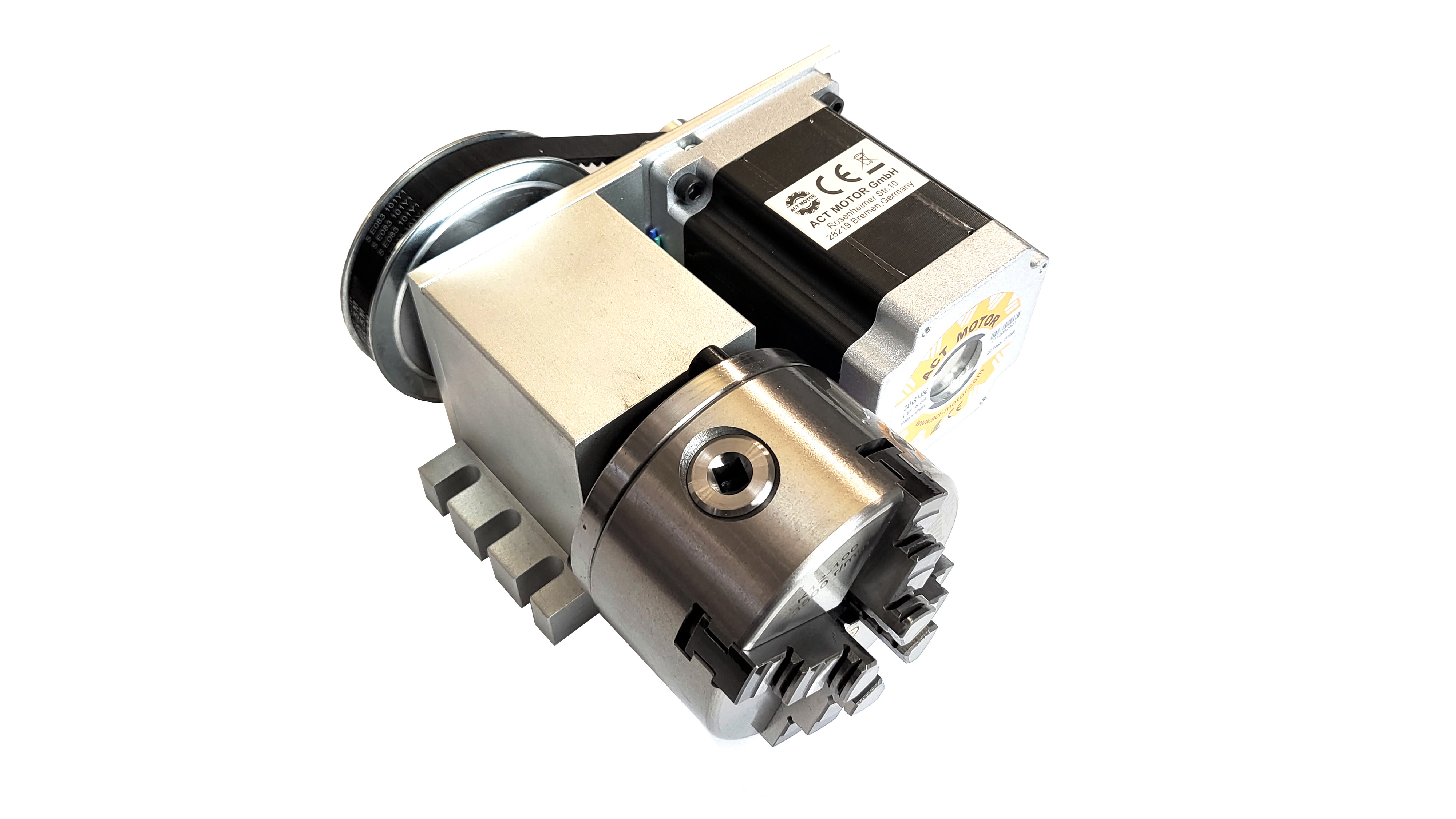 Drehachse DA65X-34 mit Vierbackenfutter - ACT-Motor