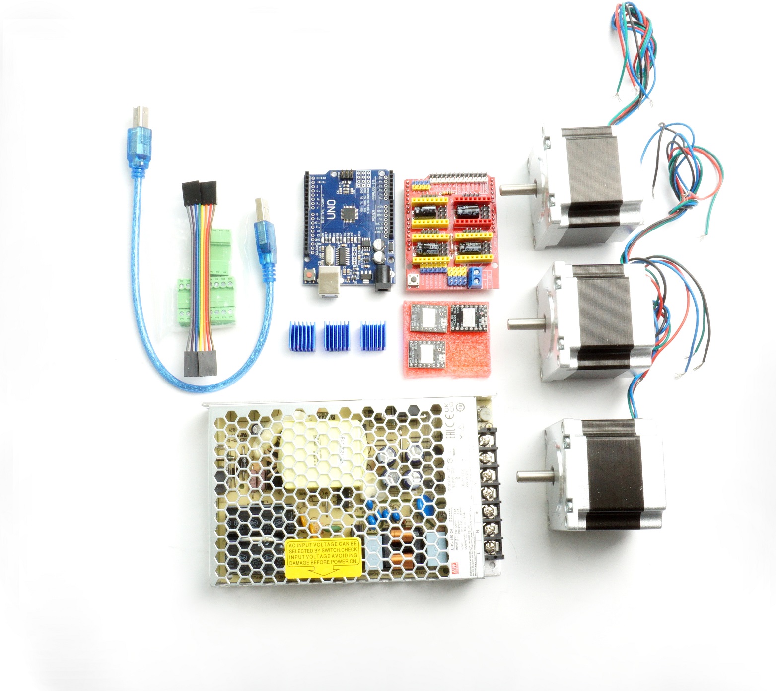 GRBL Arduino CNC-Teilesatz 1.17Nm (3 Schrittmotoren)