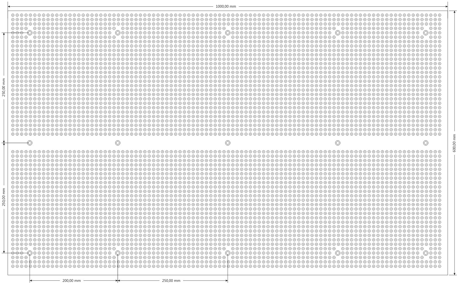 600x1000mm Lochraster-Vakuumspanntisch Starter-Set 