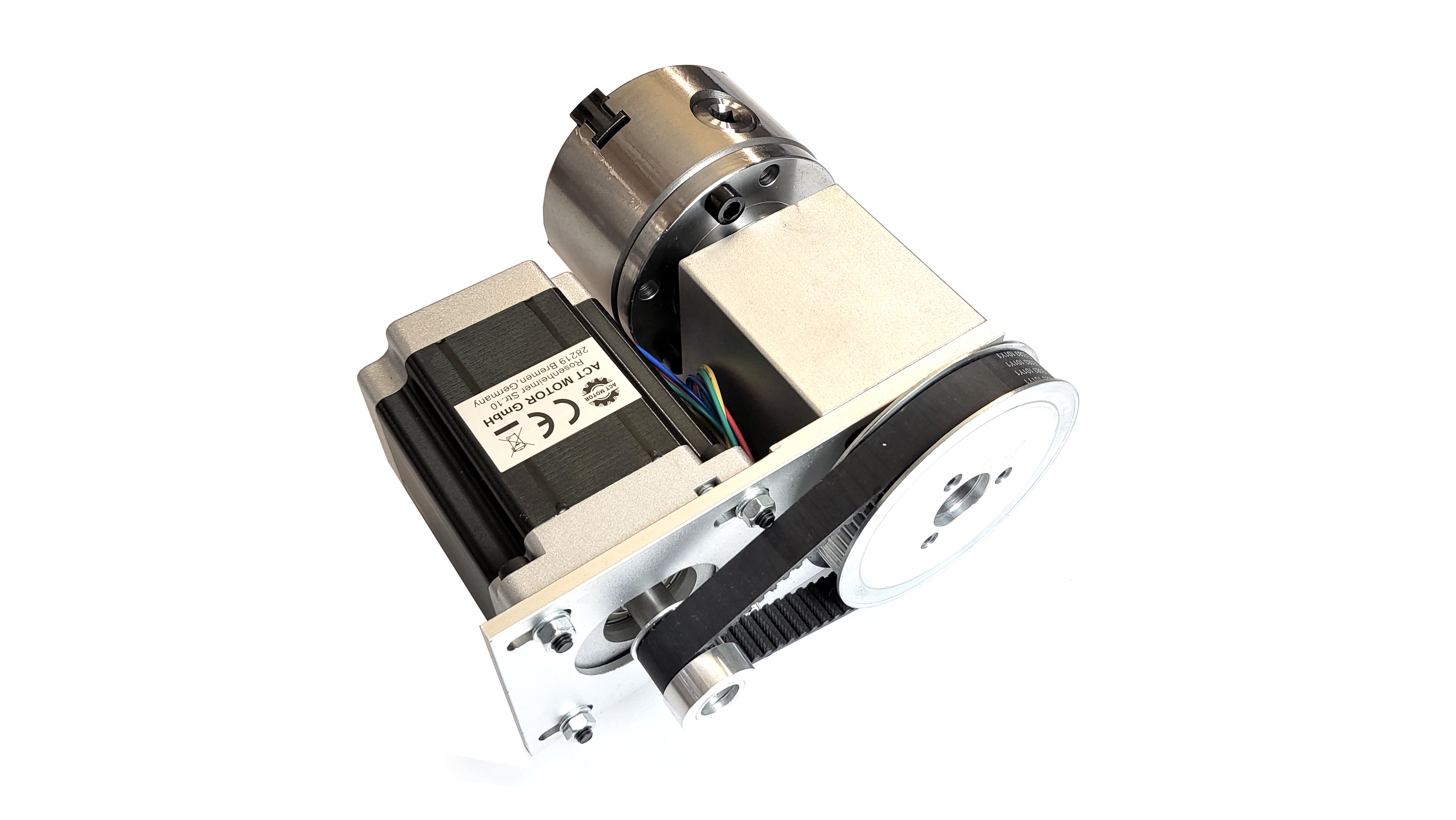 Drehachse DA65X-34 mit Vierbackenfutter - ACT-Motor