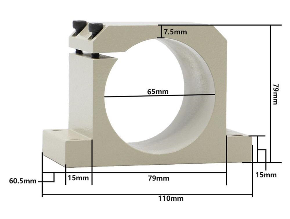 ZEETEQ universelle Spindelhalterung 65mm